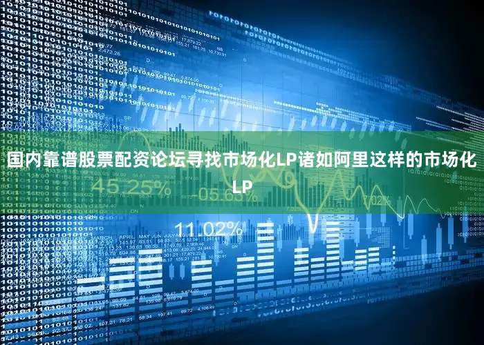 国内靠谱股票配资论坛寻找市场化LP诸如阿里这样的市场化LP